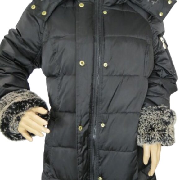 Liz Claiborne Warm and Cozy Winter Coat with Faux Fur Trim - Picture 5 of 11